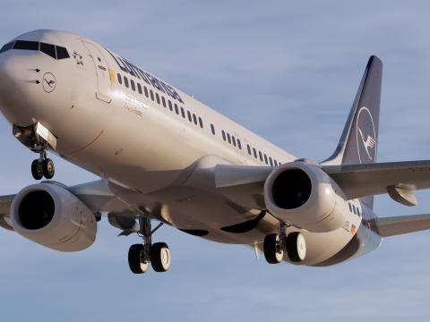 Lufthansa Boeing 737-800 Model 3D