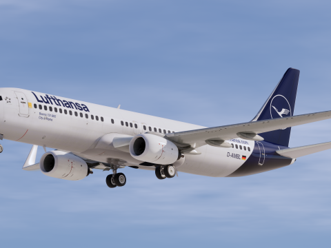 Lufthansa Boeing 737-800 Model 3D