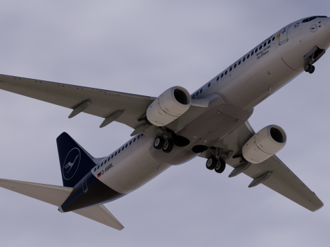 Lufthansa Boeing 737-800 Model 3D