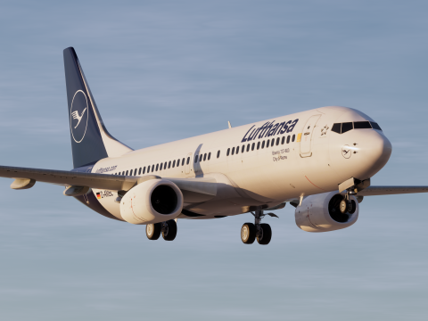 Lufthansa Boeing 737-800 Model 3D
