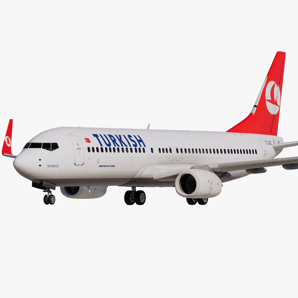 Turkish Airlines Boeing 737-800 3D Model .c4d .max .obj .3ds .fbx .stl .blend 
