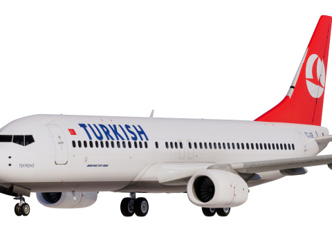 Turkish Airlines Boeing 737-800 3D Modell