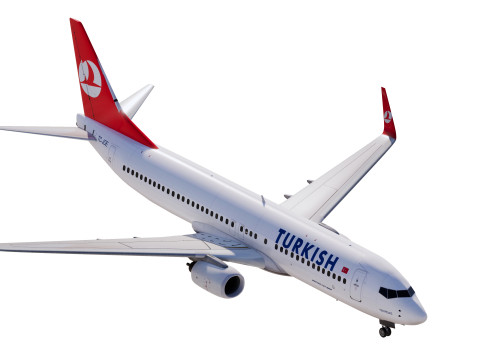 Turkish Airlines Boeing 737-800 3D Modell