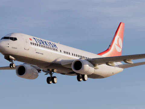 Turkish Airlines Boeing 737-800 3D Model