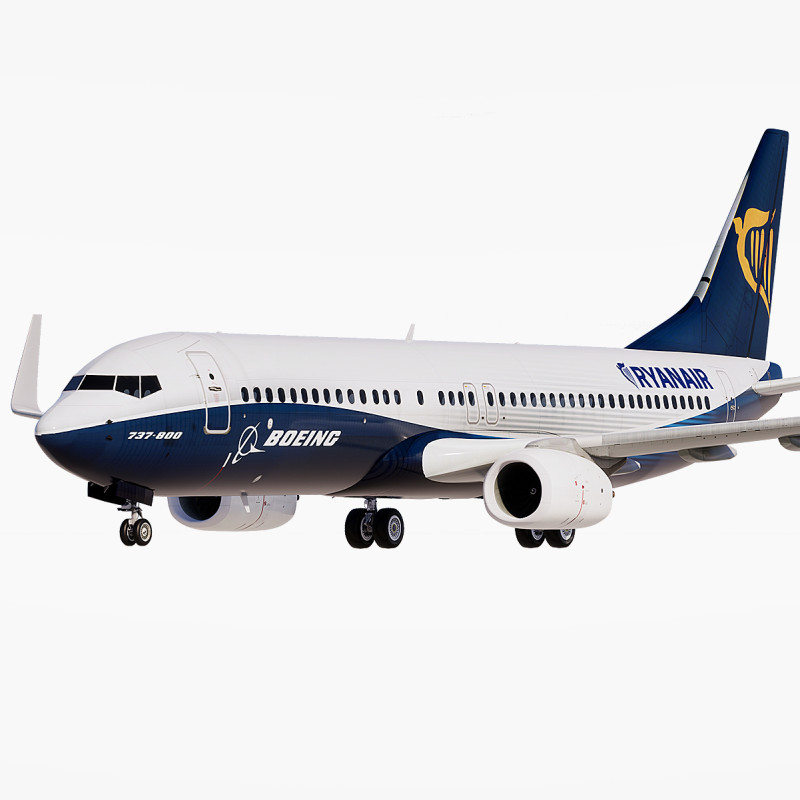 ライアンエアー ボーイング ハウス 737-800 3Dモデル .c4d .max .obj .3ds .fbx .stl .blend 