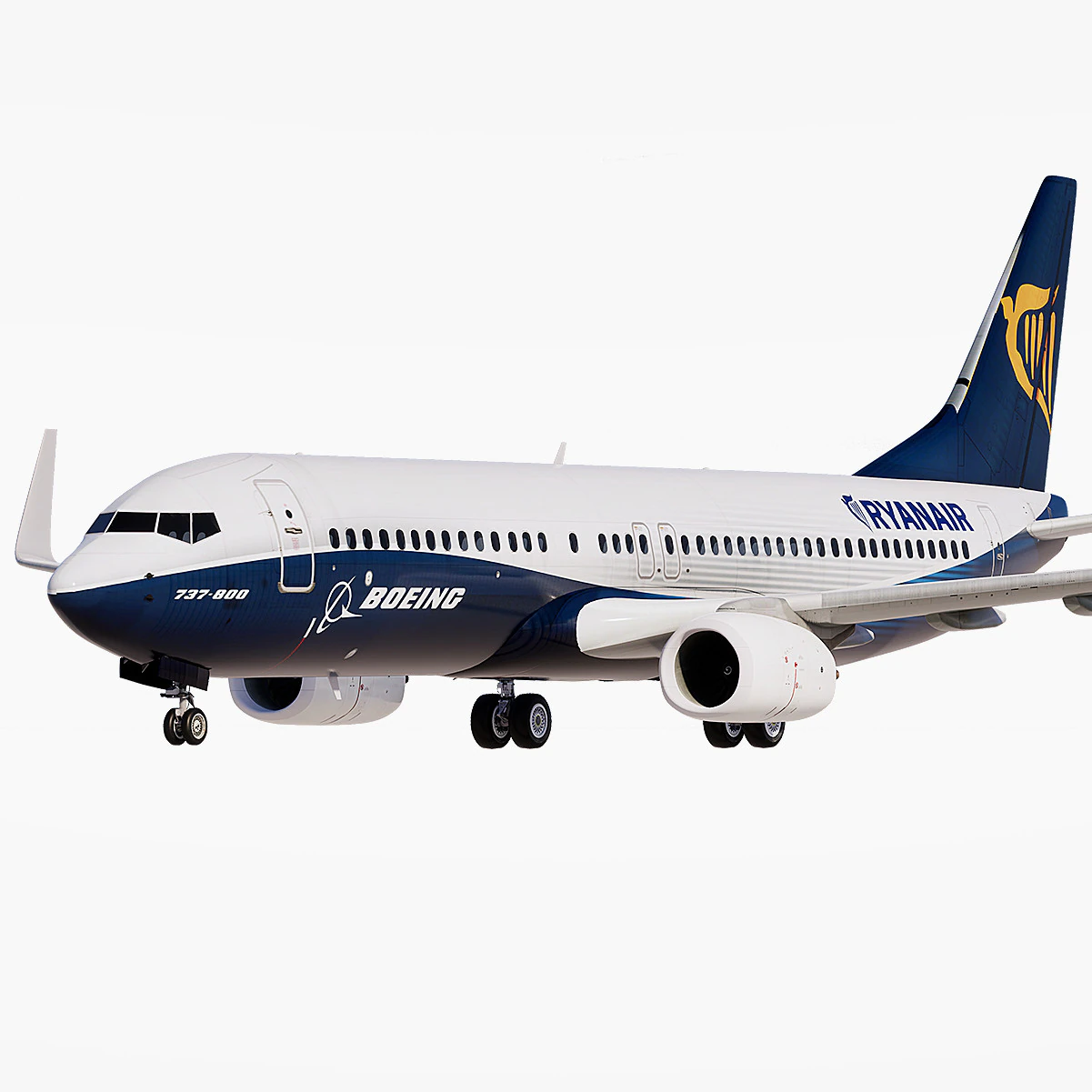 Ryanair Boeing House 737-800 3D Model .c4d .max .obj .3ds .fbx .stl .blend 