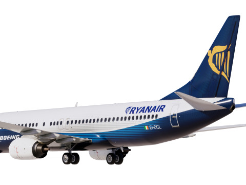 ライアンエアー ボーイング ハウス 737-800 3Dモデル