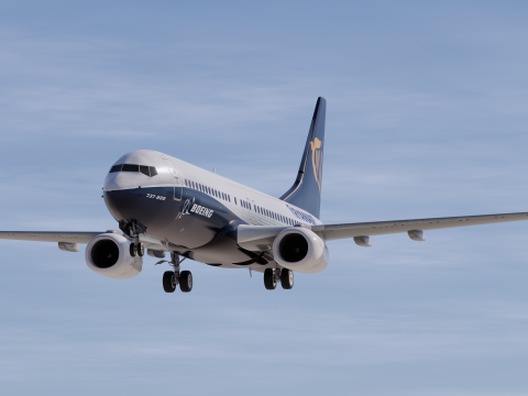 ライアンエアー ボーイング ハウス 737-800 3Dモデル