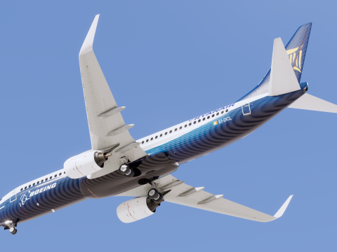 ライアンエアー ボーイング ハウス 737-800 3Dモデル