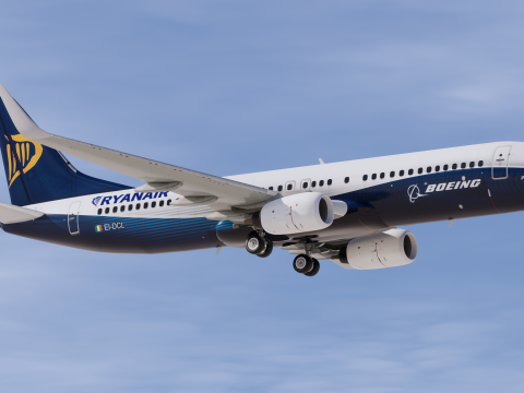 ライアンエアー ボーイング ハウス 737-800 3Dモデル