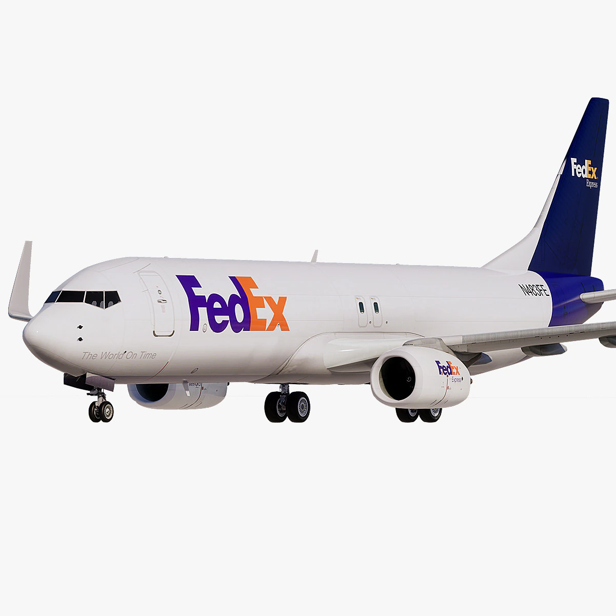 FedEx Express Boeing 737-800 3D Model .c4d .max .obj .3ds .fbx .stl .blend 