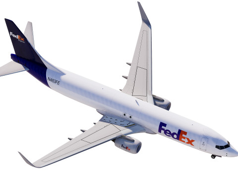 FedEx Ekspres Boeing 737-800 3D Model