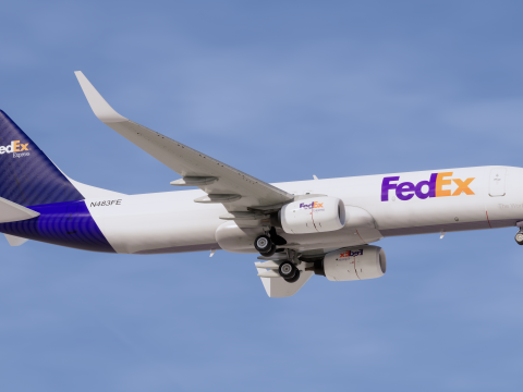 FedEx Ekspres Boeing 737-800 3D Model
