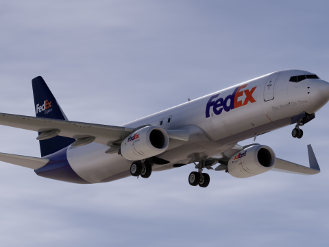 FedEx Ekspres Boeing 737-800 3D Model
