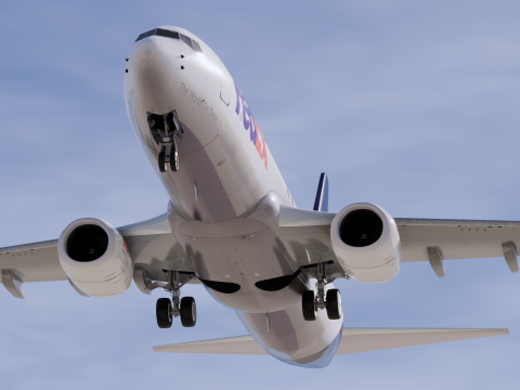 FedEx Ekspres Boeing 737-800 3D Model