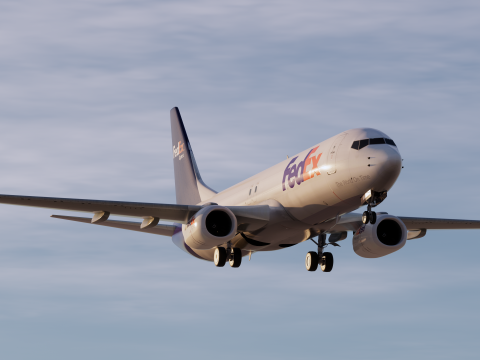 FedEx Ekspres Boeing 737-800 3D Model