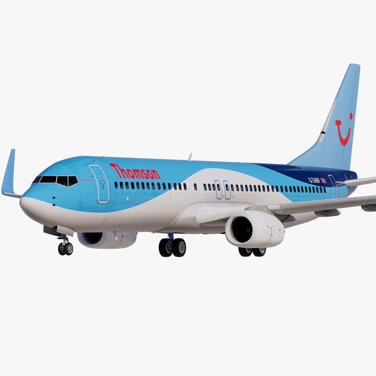 Thomson Boeing 737-800 3D Model .c4d .max .obj .3ds .fbx .stl .blend