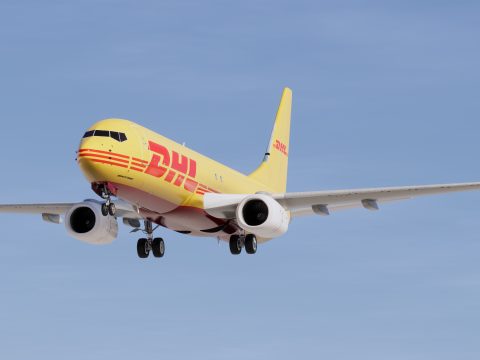DHL Boeing 737-800 Modelo 3D