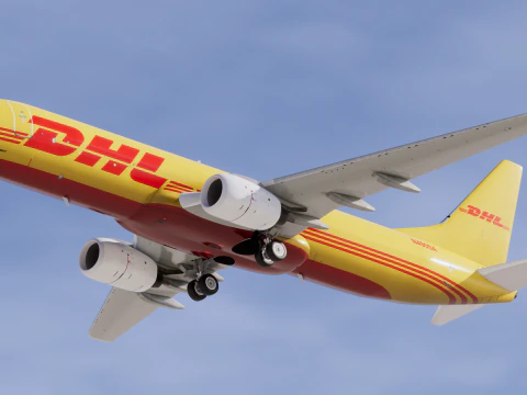 DHL Boeing 737-800 3D Model
