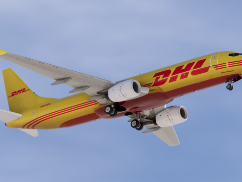 DHL Boeing 737-800 Modelo 3D