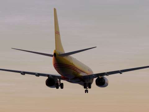 DHL Boeing 737-800 Modelo 3D