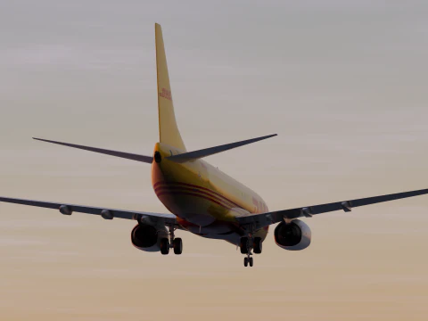 DHL Boeing 737-800 3D Model