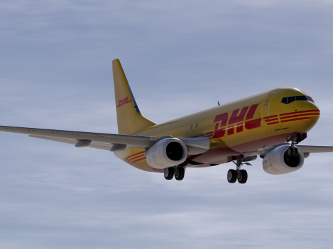 DHL Boeing 737-800 Modelo 3D