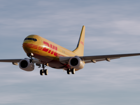 DHL Boeing 737-800 Modelo 3D