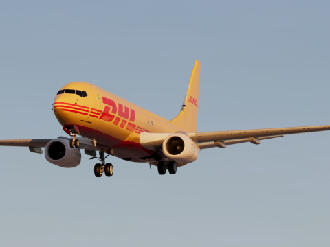 DHL Boeing 737-800 Modelo 3D