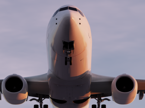 Шаблон Боинга 737-800 3D Модель