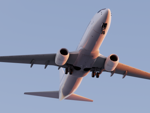 Шаблон Боинга 737-800 3D Модель