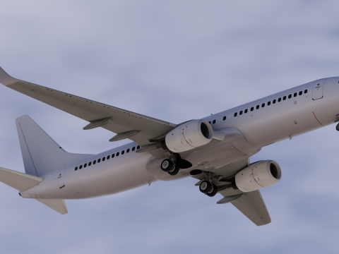 Шаблон Боинга 737-800 3D Модель