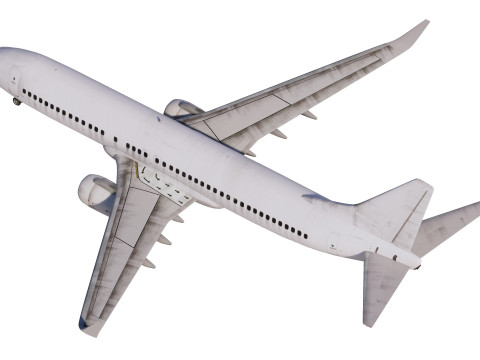 Шаблон Boeing 737-800 брудний 3D Модель