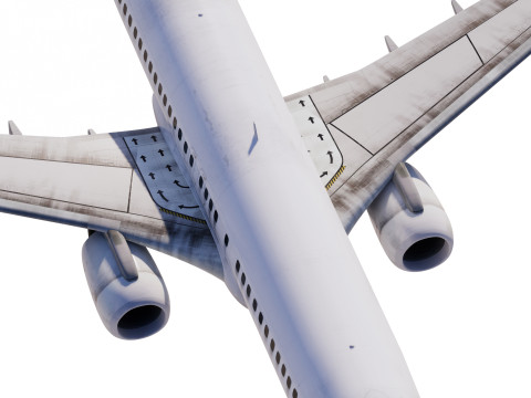 Шаблон Boeing 737-800 брудний 3D Модель