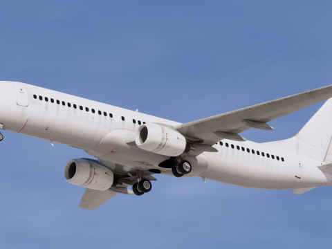 Шаблон Boeing 737-800 брудний 3D Модель