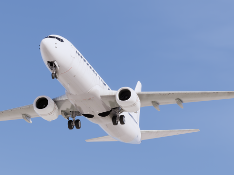 Шаблон Boeing 737-800 брудний 3D Модель