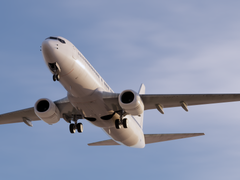 Шаблон Boeing 737-800 брудний 3D Модель