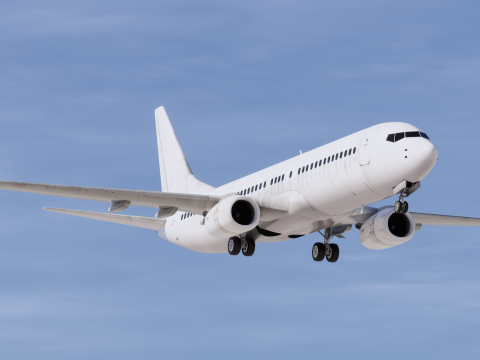 Шаблон Boeing 737-800 брудний 3D Модель