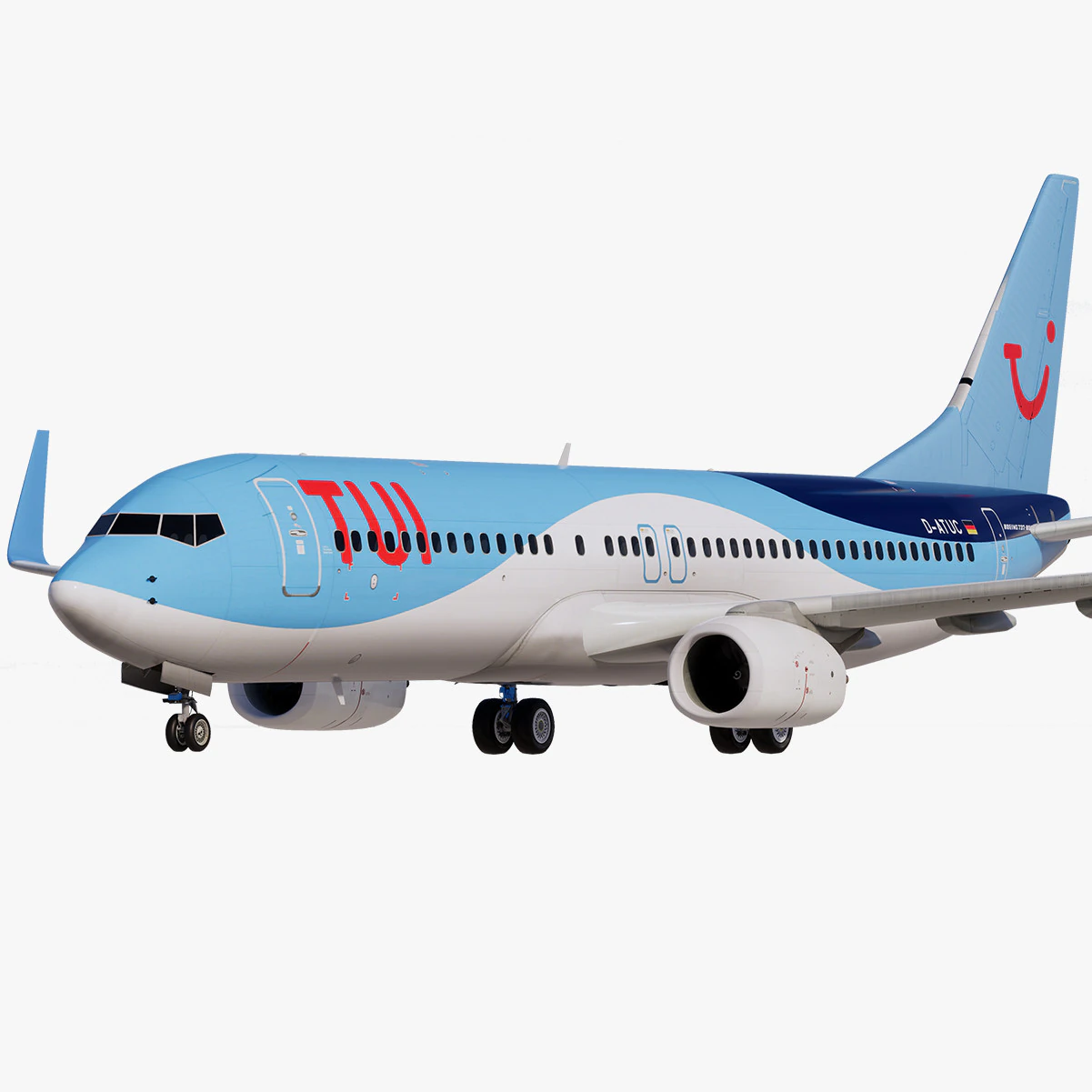 Tui Fly Boeing 737-800 3D Model .c4d .max .obj .3ds .fbx .stl .blend 