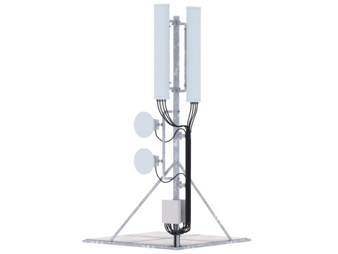 Вишка мобільного телефону на даху 1 3D Модель