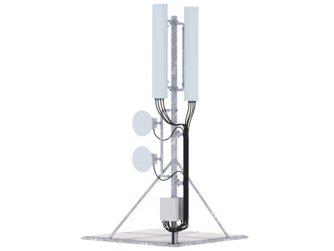 Rooftop Cell Phone Tower 1 3D Model
