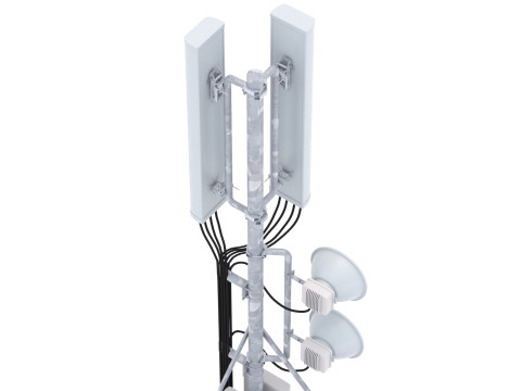 Вишка мобільного телефону на даху 1 3D Модель