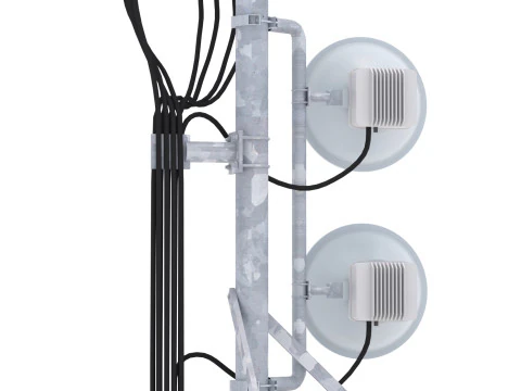Rooftop Cell Phone Tower 1 3D Model
