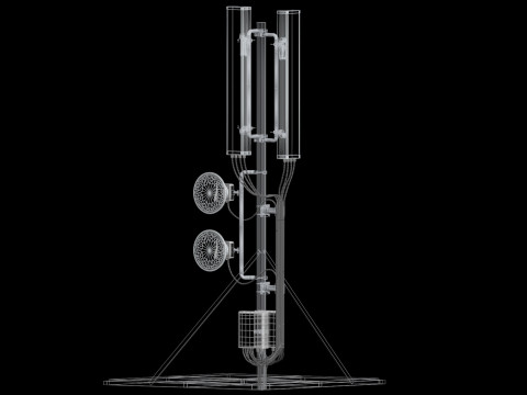 Вишка мобільного телефону на даху 1 3D Модель