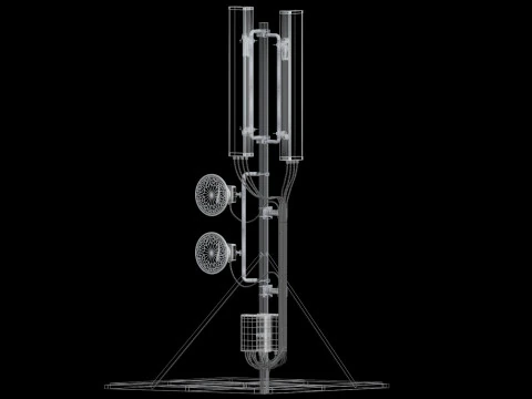 Rooftop Cell Phone Tower 1 3D Model