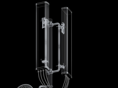 Вишка мобільного телефону на даху 1 3D Модель