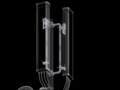 Rooftop Cell Phone Tower 1 3D Model