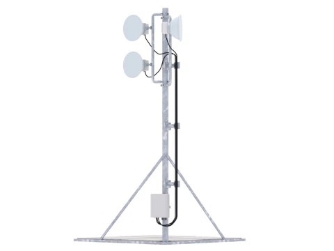 Rooftop Cell Phone Tower 2 3D Model