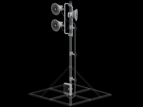 Rooftop Cell Phone Tower 2 3D Model