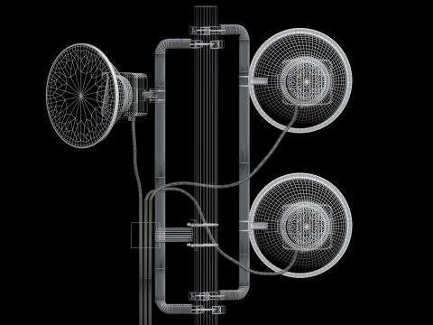 Rooftop Cell Phone Tower 2 3D Model